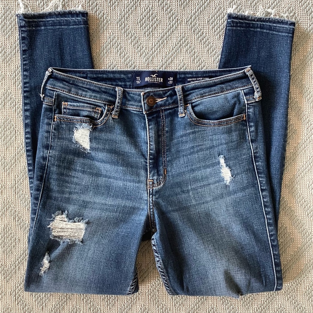 Hollister High Rise Super Skinny Jeans 7-S Width 28 Length 27